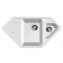 Granfest Мойка кухонная Corner GF-C950E Белый – фотография-1